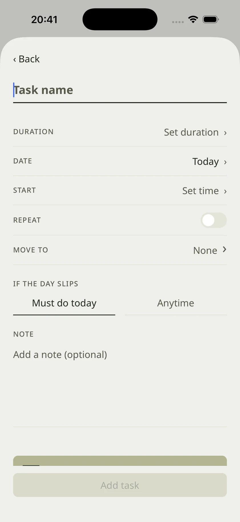 Making a task