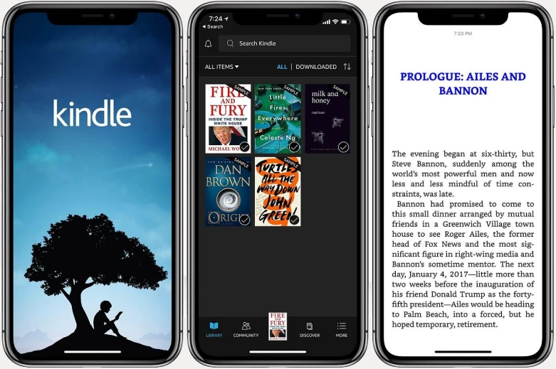 Every Kindle e-reader ever made, shown to scale