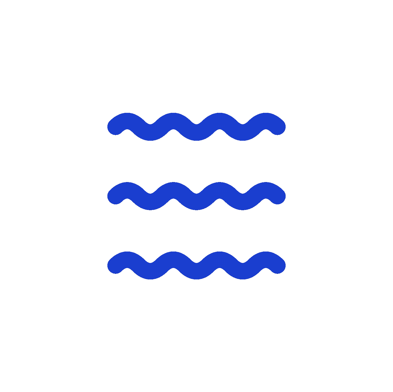 The mark in motion: the top wave drops into the middle and the rest make room